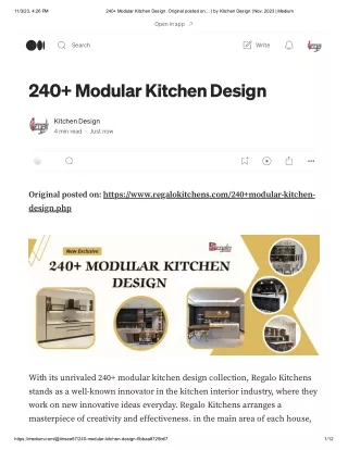 240  Modular Kitchen Design