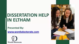 Dissertation Help in Eltham