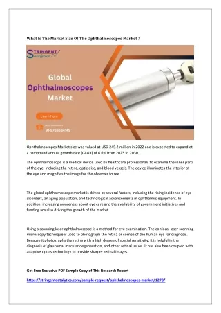 Ophthalmoscopes Market