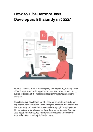 How to Hire Remote Java Developers Efficiently in 2022