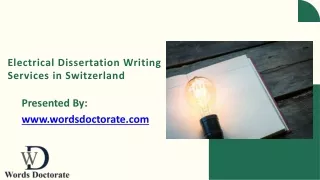 Electrical Dissertation Writing Services in Switzerland