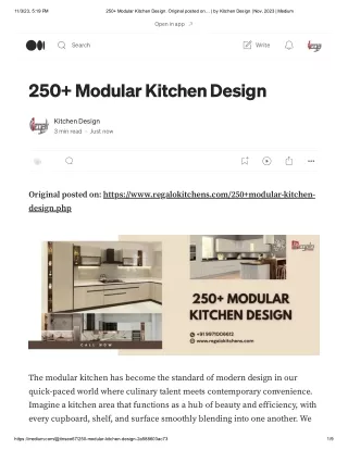 250  Modular Kitchen Design