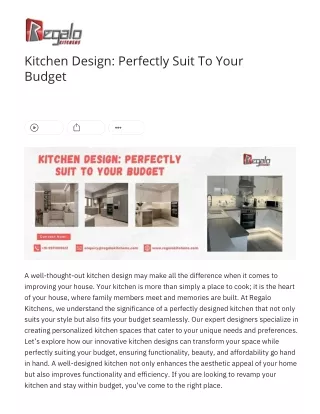 Kitchen Design  Perfectly Suit To Your Budget.pdf