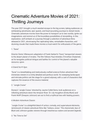 Cinematic Adventure Movies of 2021_ Thrilling Journeys