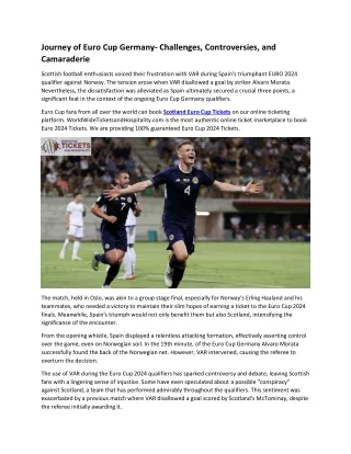Journey of Euro Cup Germany- Challenges, Controversies, and Camaraderie