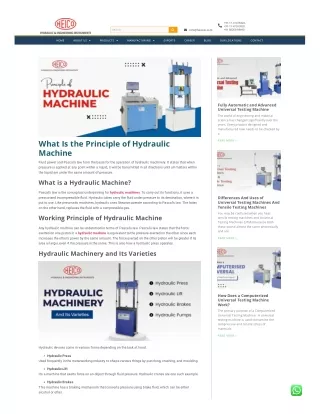 What is a Hydraulic Machine?