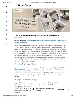 The Ultimate Guide For Modular Kitchen Design