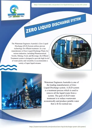 BRINE RO REJECT DESALINATION PLANT REJECT WATER ZERO LIQUID DISCHARGE SYSTEM MANUFACTURER