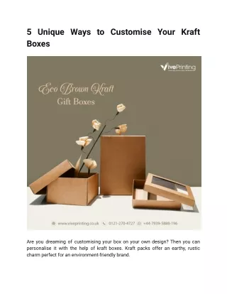 Top Custom Boxes Tips and Tricks for E-Commerce Business | Viveprinting