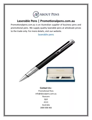 Laserable Pens | Promotionalpens.com.au