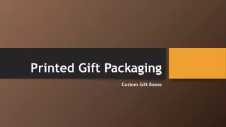 Printed Gift Packaging