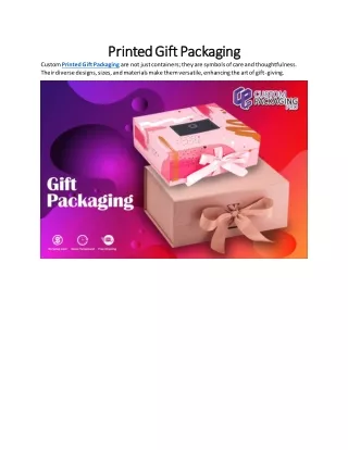 Printed Gift Packaging