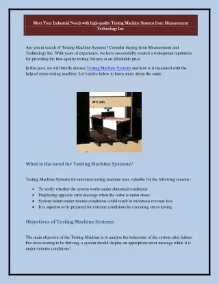 Guide to configure Tensile Testing System in  3 steps