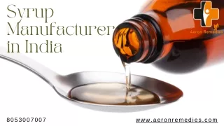 Syrup Manufacturer in India