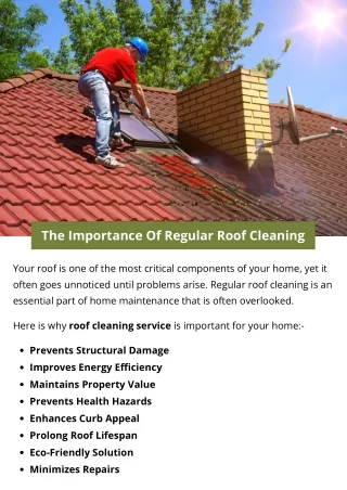 The Importance Of Regular Roof Cleaning