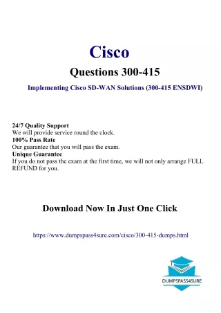 Why Choose Pass4Sure 10% Discount for Cisco 300-415 Study Material Preparation?