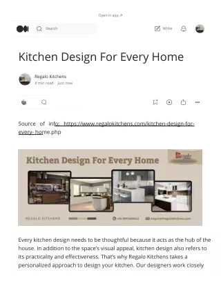 Kitchen Design For Every Home