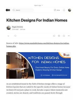 Kitchen Designs For Indian Homes