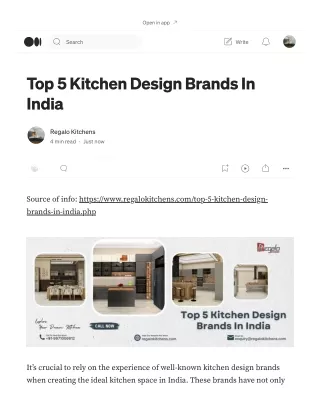 Top 5 Kitchen Design Brands In India