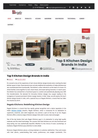 Top 5 Kitchen Design Brands In India