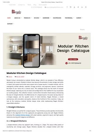 Modular Kitchen Design Catalogue