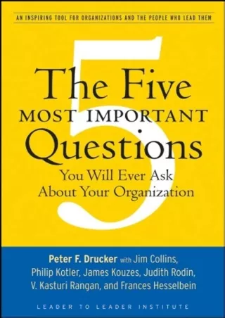 PDF/READ/DOWNLOAD  The Five Most Important Questions You Will Ever Ask About You