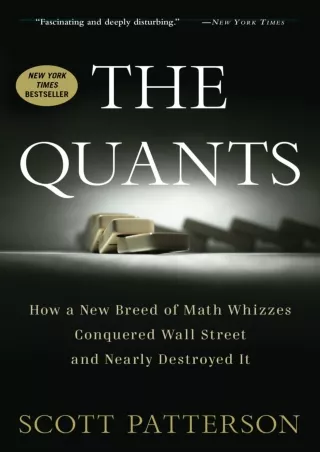 DOWNLOAD/PDF  The Quants: How a New Breed of Math Whizzes Conquered Wall Street