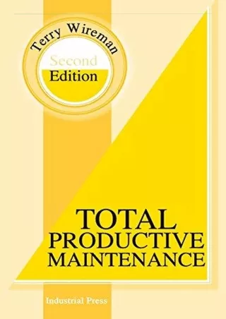 [PDF READ ONLINE]  Total Productive Maintenance (Volume 1)