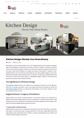 Kitchen Design: Elevate Your Home Beauty