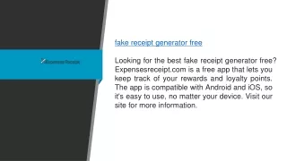 Fake Receipt Generator Free  Expensesreceipt.com