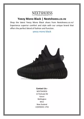 Yeezy Mono Black | Nextshoess.co.nz