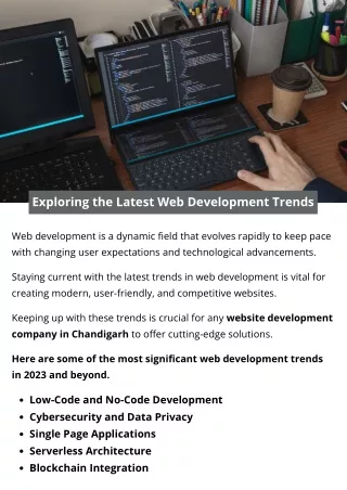 Exploring the Latest Web Development Trends