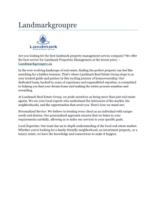 Landmark Property Management