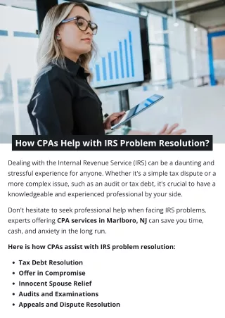 How CPAs Help with IRS Problem Resolution?