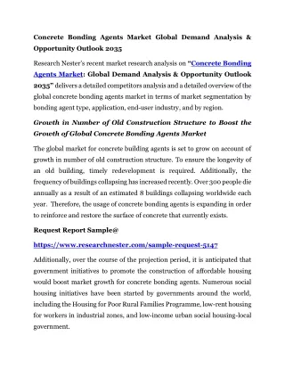 Concrete Bonding Agents Market