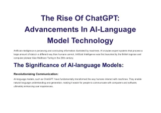 The Rise Of ChatGPT_ Advancements In AI-Language Model Technology