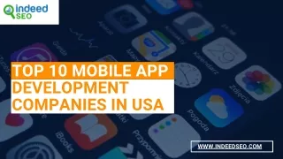 Top 10 Mobile App Development Companies in USA - IndeedSEO