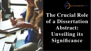 What is the Importance of a Dissertation Abstract?