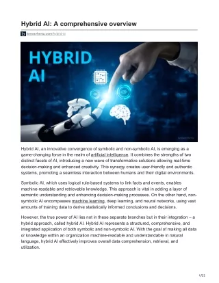 Hybrid AI A comprehensive overview