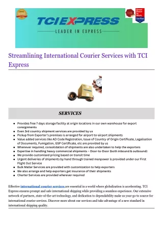 international courier services