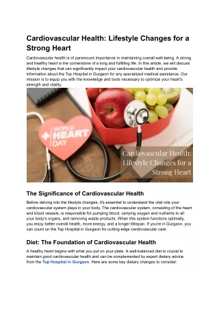 Cardiovascular Health_ Lifestyle Changes for a Strong Heart