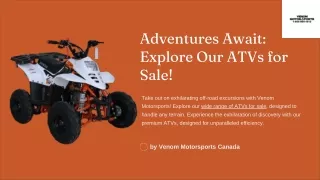 Adventures Await: Explore Our ATVs for Sale! - Venom Motorsports Canada