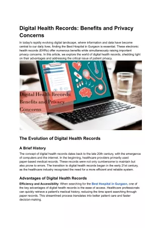 Digital Health Records_ Benefits and Privacy Concerns