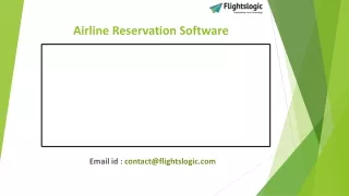 Airline Reservation Software