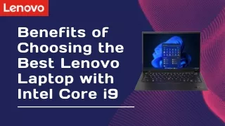 Benefits of Choosing the Best Lenovo Laptop with Intel Core i9