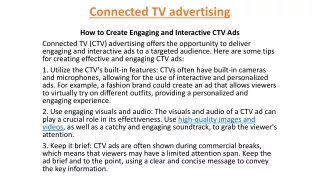 Connected TV advertising