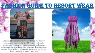 Fashion Guide to Resort Wear