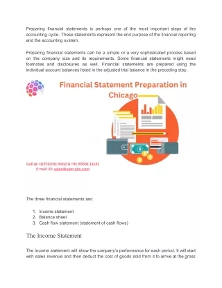 What is  financial statement preparation