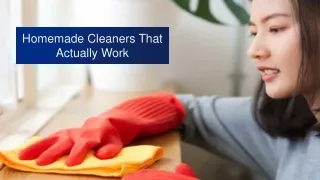 Homemade Cleaners That Actually Work