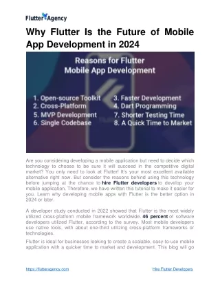 Why Is the Flutter Mobile App Development